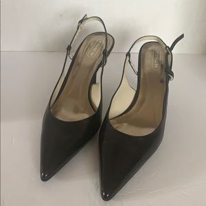 Coach black pointed toe heel